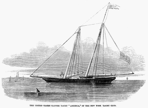 Yachting, 1851. /N'The United States Clipper Yacht, "America," Of The New York Yacht Club.' Line Engraving. Poster Print by Granger Collection - Item # VARGRC0040233