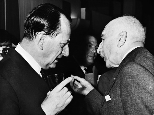 Andre Malraux (1901-1976). /Nfrench Novelist. Malraux (Left) As Minister Of Cultural Affairs, With French Writer Francois Mauriac At The Palais De Chaillot, 31 October 1962. Poster Print by Granger Collection - Item # VARGRC0115446