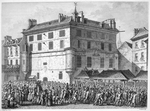 French Revolution, 1789. /Nthe Freeing Of The Members Of The Garde Francaise At The Abbey Of St. Germain, 30 June 1789. French Line Engraving By Jean-Louis Prieur, Early 19Th Century. Poster Print by Granger Collection - Item # VARGRC0051753