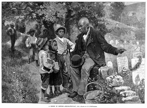 Memorial Day, 1881. /Na Lesson In History On Decoration Day (Memorial Day). Wood Engraving, 1881. Poster Print by Granger Collection - Item # VARGRC0101524