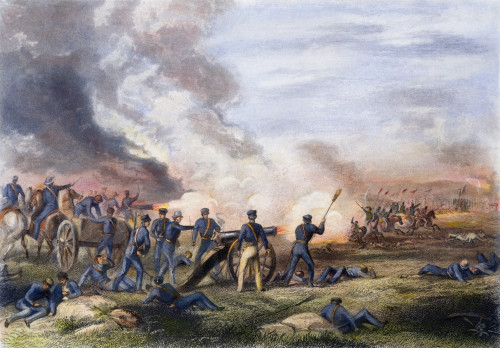 Battle Of Palo Alto, 1846. /Nthe Battle Of Palo Alto On May 8, 1846. Contemporary American Steel Engraving. Poster Print by Granger Collection - Item # VARGRC0043400