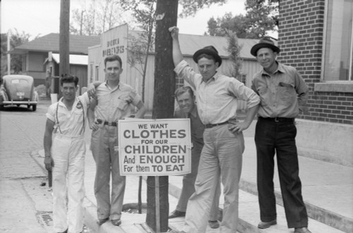Missouri: Strike, 1940. /Nstriking Employees Of Coca-Cola Plant In Sikeston, Missouri. Photograph By John Vachon, 1940. Poster Print by Granger Collection - Item # VARGRC0326523