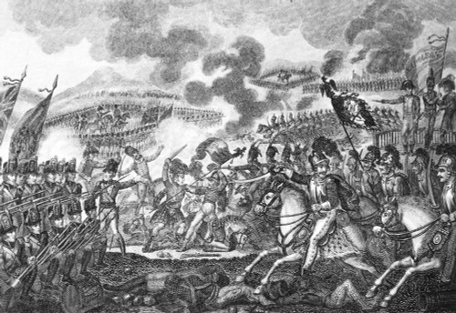 Napoleon I: Waterloo, 1815. /Nthe Battle Of Waterloo, 18 June 1815. Line Engraving, English, Early 19Th Century. Poster Print by Granger Collection - Item # VARGRC0003663