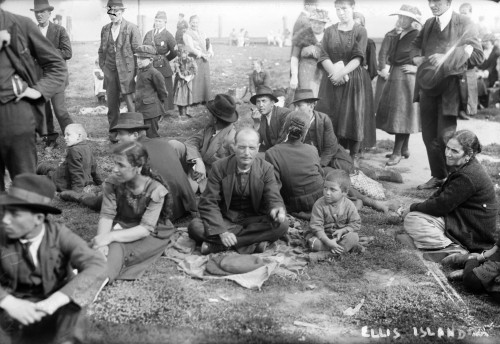Ellis Island, C1910. /Nnew Immigrants Sitting On The Lawn At Ellis Island. Photograph, C1910. Poster Print by Granger Collection - Item # VARGRC0323644