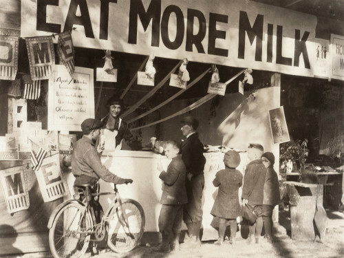 Charleston: State Fair. /Nthe Milk Booth At The State 4 H Fair At Charleston, West Virginia. Photograph By Lewis Hine, October 1921. Poster Print by Granger Collection - Item # VARGRC0107581