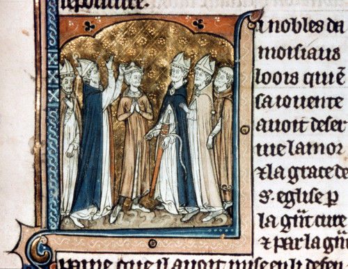 King Louis Vi (1081-1137). /Nking Louis Vi Of France, 1108-37, Crowned By The Archbishop Of Sens In 1108. French Ms. Illumination, C1275. Poster Print by Granger Collection - Item # VARGRC0043498