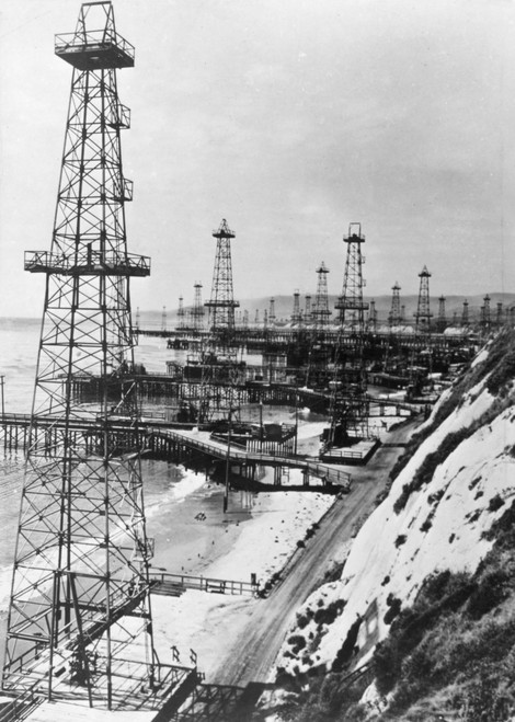 California: Oil, C1944. /Noil Derricks Along The California Coast, C1944. Poster Print by Granger Collection - Item # VARGRC0108453 California: Oil, C1944. /Noil Derricks Along The California Coast, C1944. Poster Print by Granger Collection - Item # VARGRC0108453
