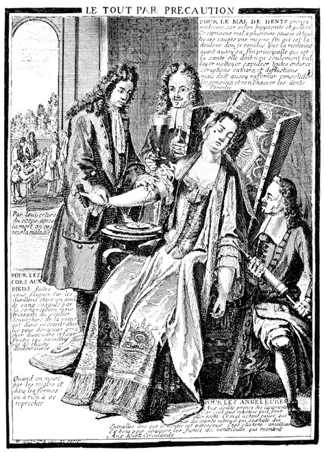 Bloodletting, 16Th Century. /Na Physician Practicing Venesection (Phlebotomy). Etching, French, 17Th Century. Poster Print by Granger Collection - Item # VARGRC0004786
