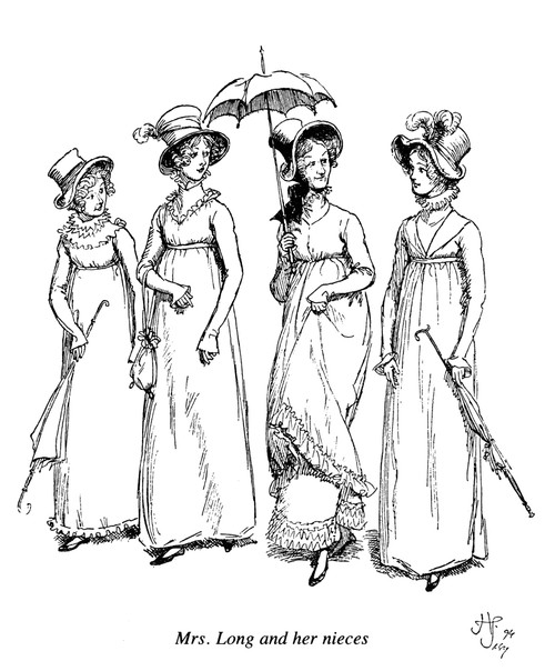 Pride & Prejudice, 1894. /N'Mrs. Long And Her Nieces.' Illustration By Hugh Thomson For An 1894 Edition Of Jane Austen'S Novel 'Pride And Prejudice,' First Published In 1813. Poster Print by Granger Collection - Item # VARGRC0041686