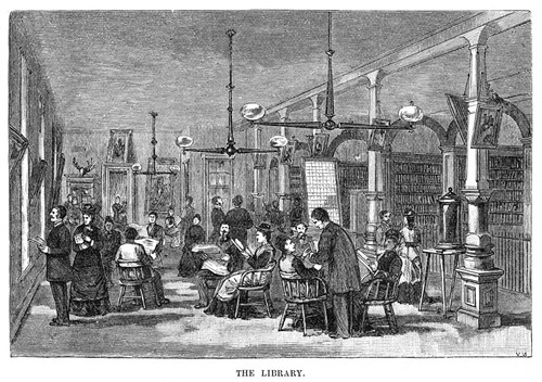 Atlanta: Library, 1879. /Ninterior View Of A Library On Marietta Street In Atlanta, Georgia. Wood Engraving, American, 1879. Poster Print by Granger Collection - Item # VARGRC0171772