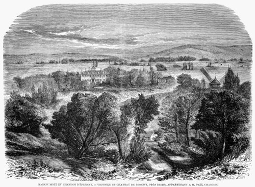 France: Wine Chateau, 1862. /Nchateau Romont With Vineyards, Belonging To Mo_t Et Chandon At �pernay, France. Wood Engraving, French, 1862. Poster Print by Granger Collection - Item # VARGRC0078817