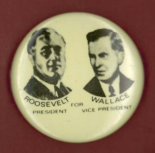 Roosevelt Button. /Ndemocratic Presidential Campaign Button From Franklin Roosevelt'S 1940 Bid For President, With Vice Presidential Candidate Henry Wallace. Poster Print by Granger Collection - Item # VARGRC0068318