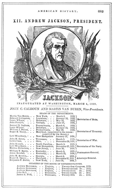 Andrew Jackson (1767-1845). /Nseventh President Of The United States. Line Engraving, 19Th Century. Poster Print by Granger Collection - Item # VARGRC0089857