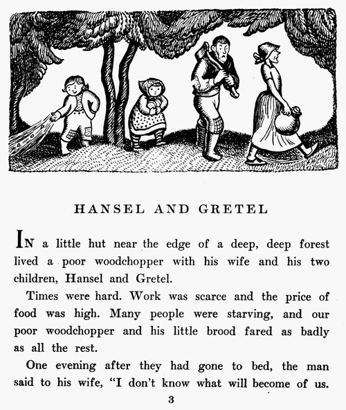 Grimm: Hansel And Gretel. /Nhansel Drops Pebbles As His Mother And Father Lead Hansel And Gretel Into The Woods. Drawing By Wanda Gag For The Fairy Tale By The Brothers Grimm. Poster Print by Granger Collection - Item # VARGRC0045633 Grimm: Hansel And Gretel. /Nhansel Drops Pebbles As His Mother And Father Lead Hansel And Gretel Into The Woods. Drawing By Wanda Gag For The Fairy Tale By The Brothers Grimm. Poster Print by Granger Collection - Item # VARGRC0045633