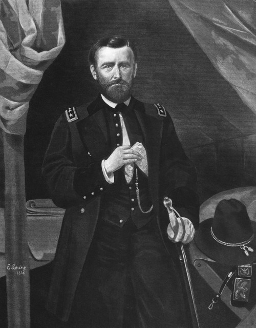 Ulysses S. Grant (1822-1885). /N18Th President Of The United States. 'General Grant, In His Tent.' Mezzotint After A Painting, 1866, By Emanuel Leutze. Poster Print by Granger Collection - Item # VARGRC0089908