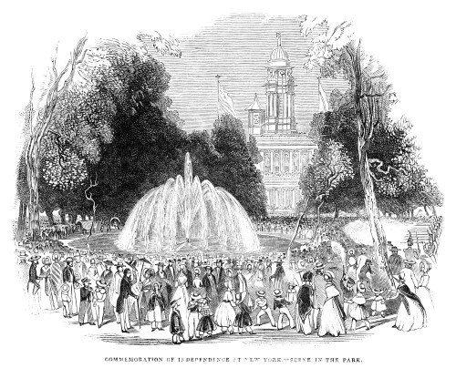 New York City: Park, 1844. /Nan Independence Day Celebration At A Park In New York City. Wood Engraving, English, 1844. Poster Print by Granger Collection - Item # VARGRC0354071