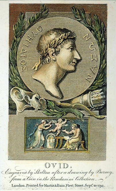 Ovid (43 B.C.-C17 A.D.). /Nroman Poet. Full Latin Name: Publius Ovidius Naso. Line Engraving, English, 1794. Poster Print by Granger Collection - Item # VARGRC0045997