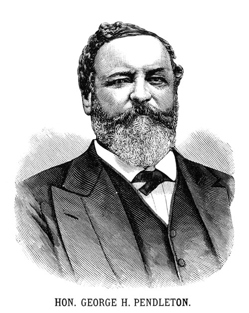 George Hunt Pendleton /N(1825-1889). American Legislator. Wood Engraving, American, 19Th Century. Poster Print by Granger Collection - Item # VARGRC0002523 George Hunt Pendleton /N(1825-1889). American Legislator. Wood Engraving, American, 19Th Century. Poster Print by Granger Collection - Item # VARGRC0002523