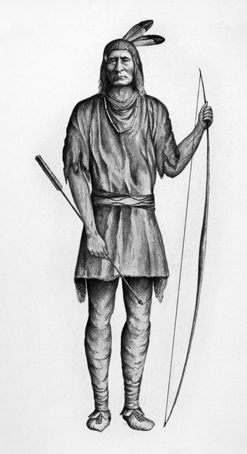 Native Americans: Bow And Arrow. /Ndrawing, 19Th Century. Poster Print by Granger Collection - Item # VARGRC0095608