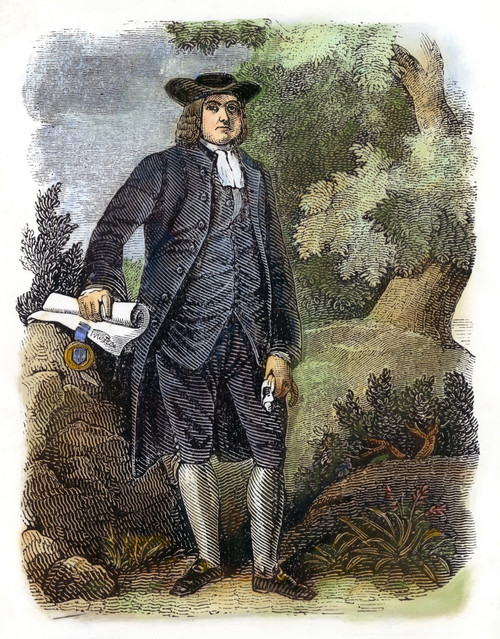William Penn (1644-1718). /Nfounder Of The Colony Of Pennsylvania. Wood Engraving, Early 19Th Century. Poster Print by Granger Collection - Item # VARGRC0077825