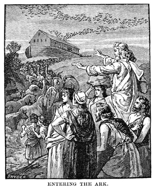 Entering The Ark. /Nwood Engraving, 19Th Century. Poster Print by Granger Collection - Item # VARGRC0030056
