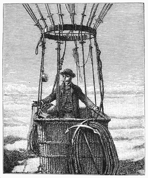 Hot Air Balloon Pilot. /Nman In The Gondola Of A Hot Air Balloon. Poster Print by Granger Collection - Item # VARGRC0090988