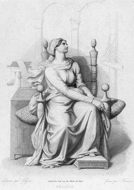 Heloise (C1101-C1163). /Nbeloved Of Peter Abelard. Etching And Engraving, French, 19Th Century. Poster Print by Granger Collection - Item # VARGRC0064806