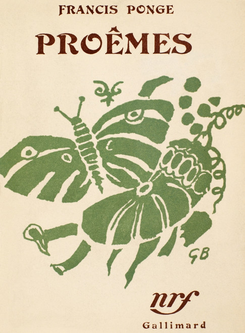 Francis Ponge: Proemes. /Nwrapper Design By Georges Braque For Francis Ponge'S 'Pro�Mes,' 1948. Poster Print by Granger Collection - Item # VARGRC0070567