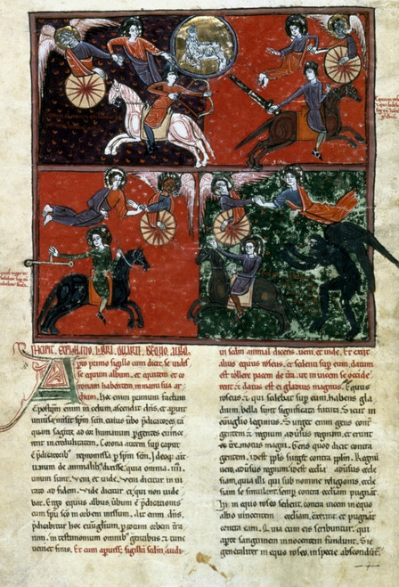 Four Horsemen. /Nfour Horsemen Of The Apocalypse. Spanish Manuscript Illumination, 1220. Poster Print by Granger Collection - Item # VARGRC0026357 Four Horsemen. /Nfour Horsemen Of The Apocalypse. Spanish Manuscript Illumination, 1220. Poster Print by Granger Collection - Item # VARGRC0026357