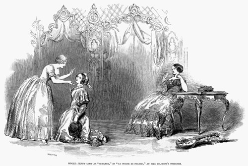 Opera: Marriage Of Figaro. /Njenny Lind As Susanna In A London, England, Production Of Wolfgang Amadeus Mozart'S 'Marriage Of Figaro,' 1848. Contemporary Line Engraving. Poster Print by Granger Collection - Item # VARGRC0015254