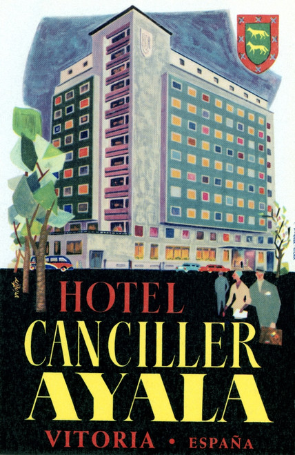 Luggage Label. /Nluggage Label From The Hotel Canciller Ayala In Victoria, Spain, 20Th Century. Poster Print by Granger Collection - Item # VARGRC0079465