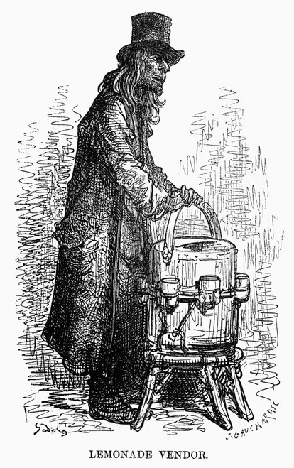 Dor_: London: 1872. /N'Lemonade Vendor.' Wood Engraving After Gustave Dor_ From 'London: A Pilgrimage,' 1872. Poster Print by Granger Collection - Item # VARGRC0354654