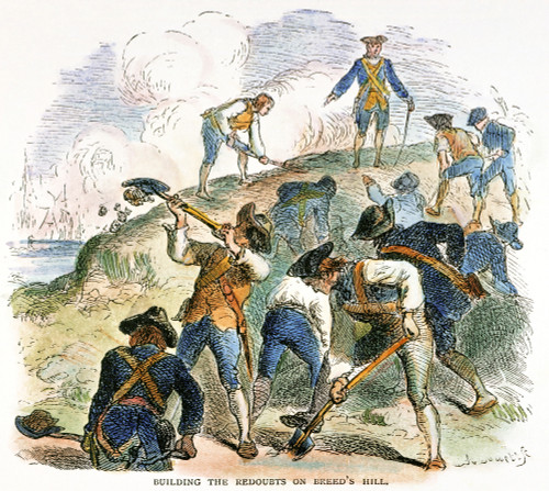 Battle Of Bunker Hill, 1775. /Nbuilding The Redoubts On Breed'S Hill In The Battle Of Bunker Hill, 17 June 1775: American Engraving, 19Th Century. Poster Print by Granger Collection - Item # VARGRC0029381 Battle Of Bunker Hill, 1775. /Nbuilding The Redoubts On Breed'S Hill In The Battle Of Bunker Hill, 17 June 1775: American Engraving, 19Th Century. Poster Print by Granger Collection - Item # VARGRC0029381