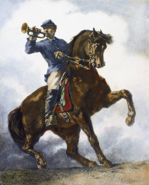 Civil War: Bugler, 1863. /Na Union Army Bugler During The American Civil War. Lithograph, 1863, After A Painting By William Morris Hunt (1824-1879). Poster Print by Granger Collection - Item # VARGRC0084543