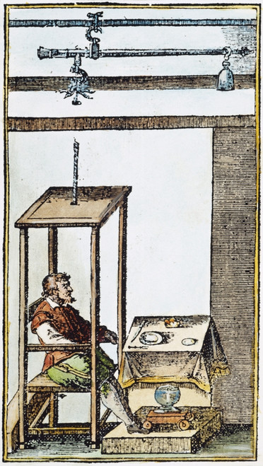 Santorio Santorio /N(1561-1636). Italian Physician. In His Weighing Chair. Line Engraving, 17Th Century. Poster Print by Granger Collection - Item # VARGRC0057029
