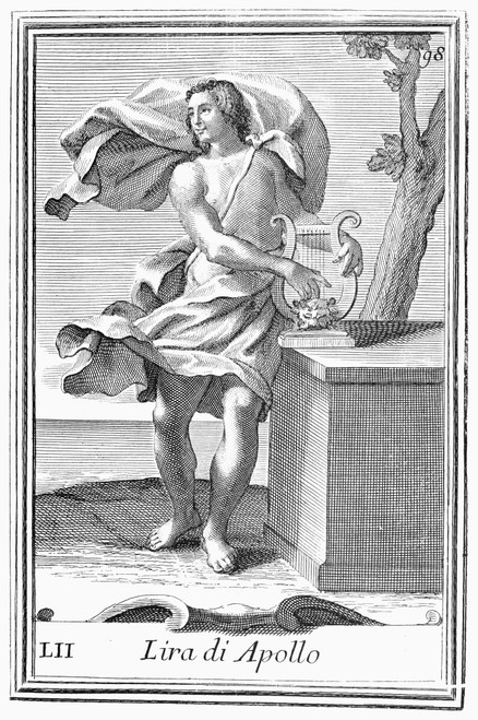 Lyre. /Na Man Of Antiquity Playing A Lyre. Copper Engraving, 1723, By Arnold Van Westerhout. Poster Print by Granger Collection - Item # VARGRC0079859