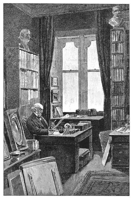 William Ewart Gladstone /N(1809-1898). English Statesman. Gladstone In His Library At Hawarden Castle In Flintshire, Wales. Engraving, English, C1898. Poster Print by Granger Collection - Item # VARGRC0266304