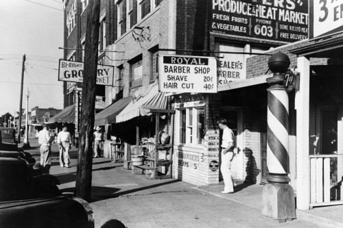 Oklahoma: Street Scene. /Nstorefronts In Muskogge, Oklahoma. Photograph By Russell Lee, July 1939. Poster Print by Granger Collection - Item # VARGRC0121431