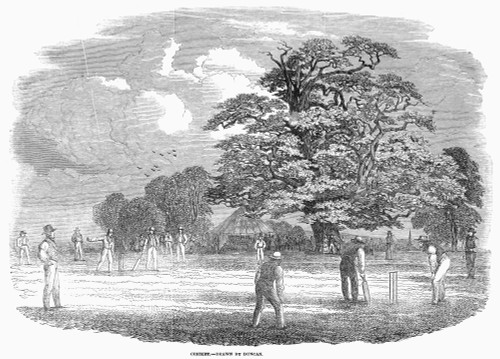 Cricket Match, 1850. /Nwood Engraving, English, 1850. Poster Print by Granger Collection - Item # VARGRC0101304
