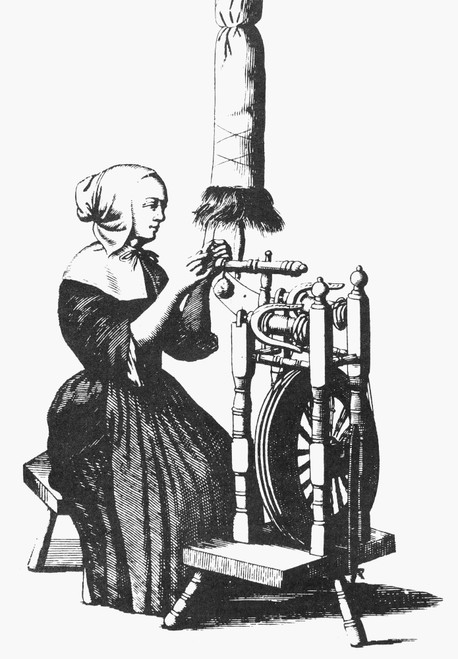 Woman Spinning. /Nline Engraving, 17Th Century. Poster Print by Granger Collection - Item # VARGRC0105091