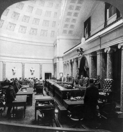 Supreme Court, C1904. /Nthe Interior Of The U.S. Supreme Court Room In The Capitol, Washington, D.C. Stereoograph, C1904. Poster Print by Granger Collection - Item # VARGRC0131380