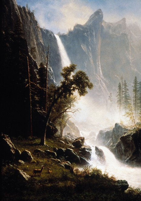 Bierstadt: Yosemite, 1870S. /Nalbert Bierstadt: Bridal Veil Falls, Yosemite: Oil On Canvas, C1871-73. Poster Print by Granger Collection - Item # VARGRC0056976