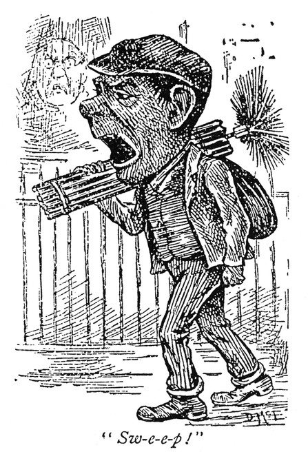 Chimney Sweep. /Nthe London, England, Chimney-Sweep Disturbs The Early Morning With His Long-Drawn Cry Of 'Swe-E-P!' Wood Engraving, English, 19Th Century. Poster Print by Granger Collection - Item # VARGRC0041385