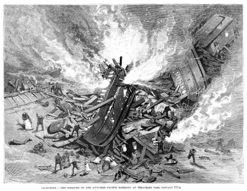 Railroading: Accidents./Nwood Engraving From A Newspaper Of 1883. Poster Print by Granger Collection - Item # VARGRC0057774