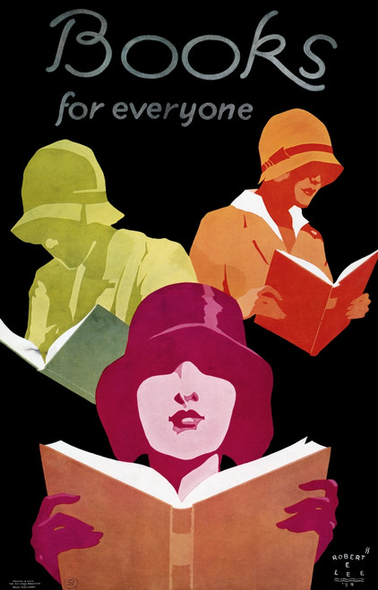 Poster: Books, 1929. /N'Books For Everyone.' Lithograph By Robert E. Lee, 1929. Poster Print by Granger Collection - Item # VARGRC0527214