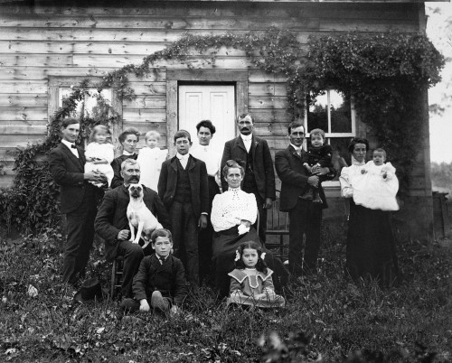 Wisconsin Family, C1890. /Na Rural Wisconsin Family Photograhped In Front Of Their Home, C1890. Poster Print by Granger Collection - Item # VARGRC0000551