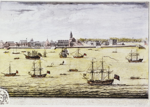 Charleston, S.C., 1739. /Ncharleston, South Carolina: Detail Of Color Line Engraving, 1739. Poster Print by Granger Collection - Item # VARGRC0007883