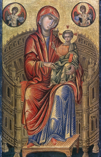 Madonna And Child. /Nenthroned Madonna And Child. Byzantine School, C1200. Poster Print by Granger Collection - Item # VARGRC0115681