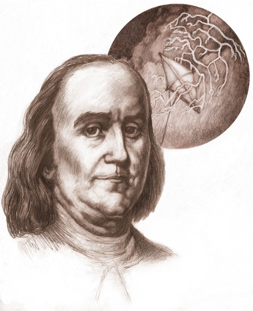 Benjamin Franklin, American Statesman Poster Print by Spencer Sutton/Science Source - Item # VARSCIBW8661