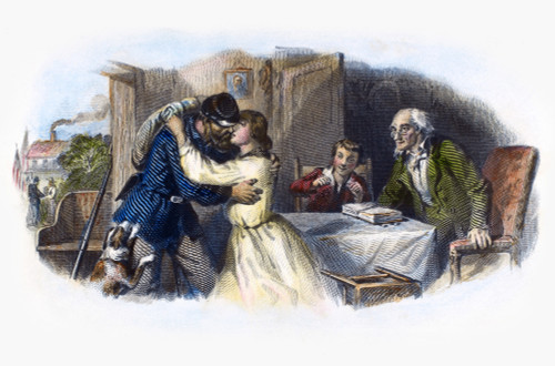 Civil War: Returning Home. /Na Union Army Volunteer Returning Home After The American Civil War. Steel Engraving, American, 19Th Century. Poster Print by Granger Collection - Item # VARGRC0098425